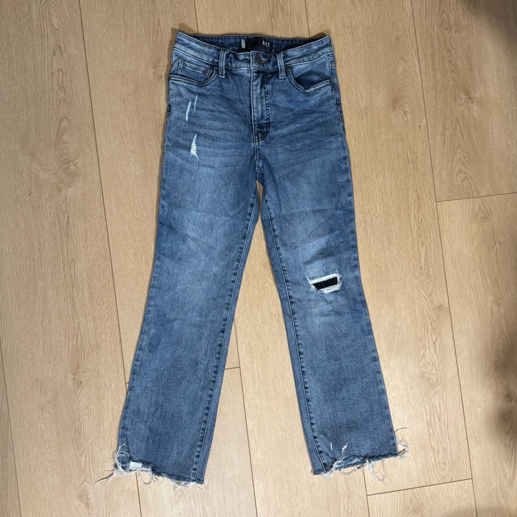 Kut | Women’s High Rise Kelsey Ankle Flare Distressed Jeans |Size 0
